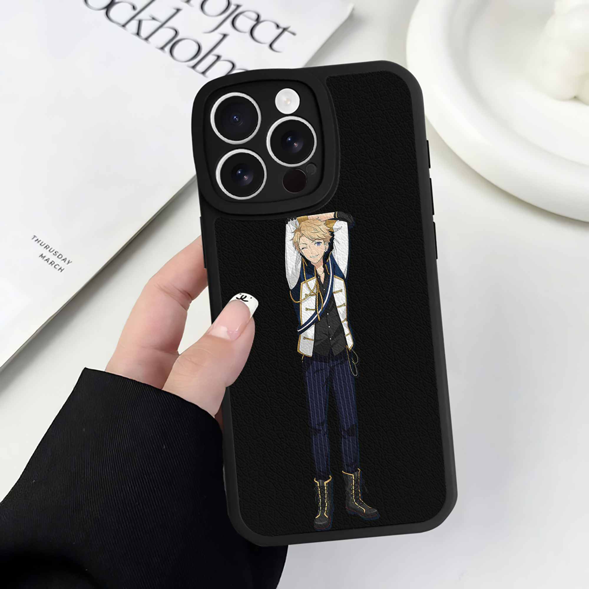 （画像用） あんさんぶるスターズ! Ensemble Stars 【iPhone 16シリーズ対応】シリコンスマホケース（レザー調） 材質：シリコン